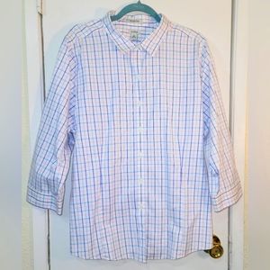 L.L.Bean size2X 100% Cotton Wrinkle Free Material ItemID 504327 Button Down 3/4